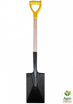 Лопата траншейна MASTERTOOL з живцем і ручкою 180х290х495 мм 1200 мм молоткове фарбування 14-62702