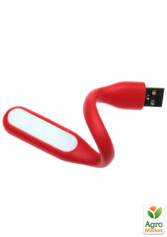 Фонарик-лампа для ноутбука и повербанка гибкая USB Led Light красный - фото 2