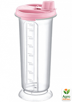 Бутылка для масла / уксуса 0,75 л розовая прозрачная (5791)1