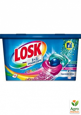 Losk тріо-капсули для прання Color 12 шт