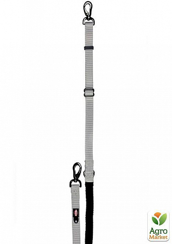 Поводок для собак з амортизатором Experience (2.20-2.40м/25мм), срібло) "TRIXIE" TX-10250