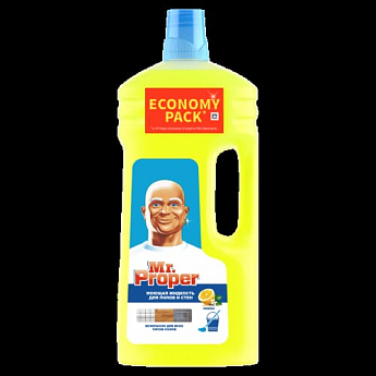 MR PROPER жидкое моющее средство для уборки полов и стен Лимон 2 л