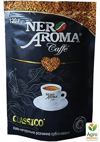 Кава розчинна (чорна) маленька пачка ТМ "Nero Aroma" 120г упаковка 12шт - фото 2