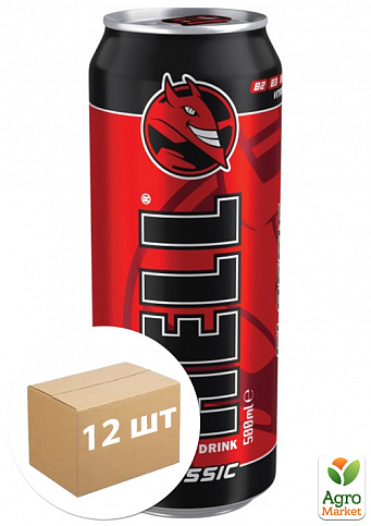 Энергетический напиток ТМ "Hell" Classic 0.5 л упаковка 12 шт