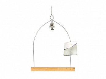 Лорі Гойдалки для середніх папуг з дзеркалом і дзвіночком, 25 см (2080220)