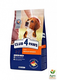 Сухий корм Клуб 4 Лапи Преміум для дорослих собак середніх порід 2 кг (3007860)1