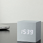 Часы-будильники на аккумуляторе Cube Gingko (Англия), алюминий (GK08W6)  купить