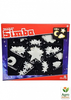 Набор сияющих элементов "Светящиеся звезды", флуоресцентные, 120 штук, 3+. Simba Toys1
