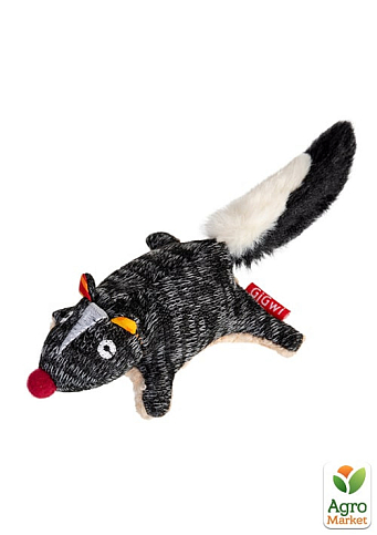 Игрушка для собак Скунс с пищалкой GiGwi Plush, текстиль, 9 см (75386)
