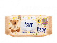 Влажные салфетки для детей ТМ "ESME" 100шт1
