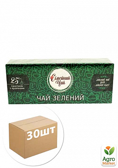 Чай зелений (пачка) ТМ "Сімейний чай" 25 пакетиків по 2г упаковка 30шт1
