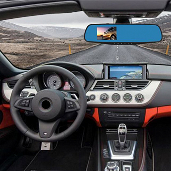 Автомобільний відеореєстратор-дзеркало L-9001, LCD 3.5'', 1080P Full HD - фото 2