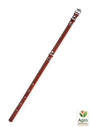 Ошейник "CoLLaR одинарный (ширина 10мм, длина 22-30см) коричневый (00156) - фото 2
