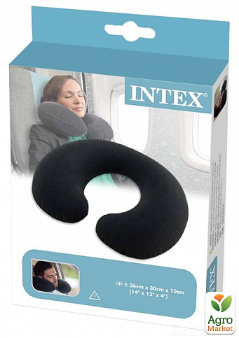 Надувная подушка дорожняя, флокированная ТМ "Intex" (68675) - фото 2