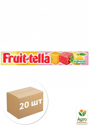 Жувальні цукерки (Асорті) ТМ "Fruit-tella" 41гр упаковка 20шт