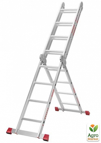 Лестница-трансформер алюминиевая Квитка Heavy Duty с платформой (4х4 ступени) (110-9504) - фото 3