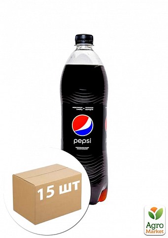 Газированный напиток Black ТМ "Pepsi" 1л упаковка 15шт