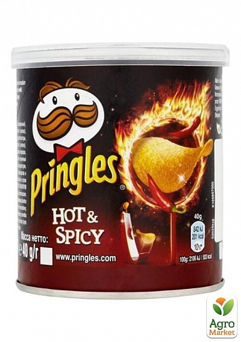 Чипсы Hot&Spicy (острые) ТМ "Pringles" 40г упаковка 12 шт - фото 2