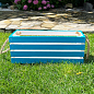 Ящик декоративный деревянный для хранения и цветов "Жиральдо" д. 44см, ш. 17см, в. 17см. (синий с ручками) цена