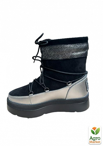 Жіночі чоботи зимові DSOE111 41 25см Черн\Сер - фото 5