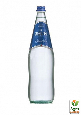 Вода питьевая, минеральная, природная, столовая Smeraldina газированная 1 л, (стекло)