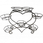 Подставка "Сердце" на 7 вазонов (малая), высота 47см