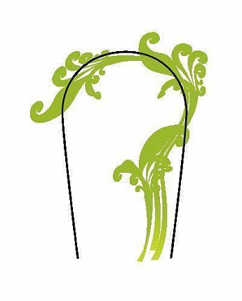 Опора для растений ТМ "ORANGERIE" тип AR (зеленый цвет, высота 300 мм, кольцо 120 мм, диаметр проволки 3 мм)