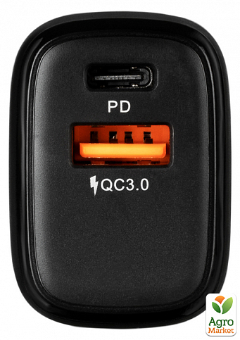 Сетевое зарядное устройство Gelius Pro X-Duo GP-HC014 USB+Type-C QC3.0/PD20W Black - фото 2