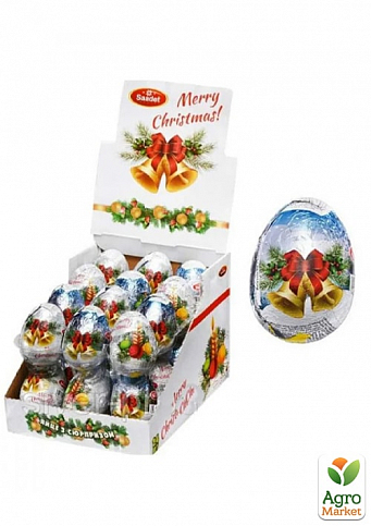 Яйцо с сюрпризом "Новогодние Колокольчики" ТМ"Саадет"  25 г упаковка 24 шт - фото 2