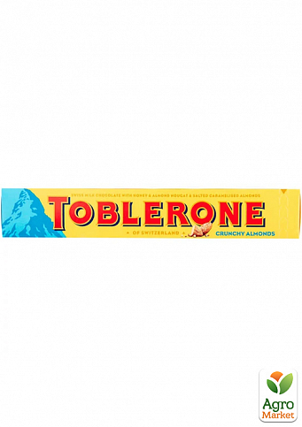Швейцарський молочний шоколад ТМ "Toblerone" (з солоним мигдалем та медом) 100г
