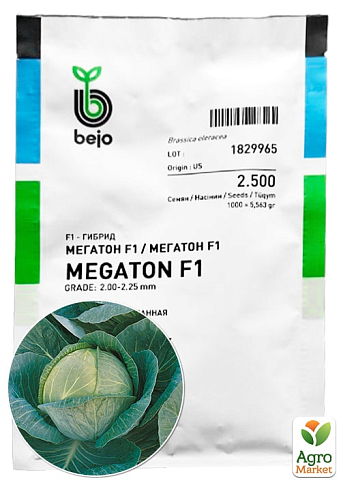 Капуста "Мегатон F1" ТМ "Bejo" 2.500шт