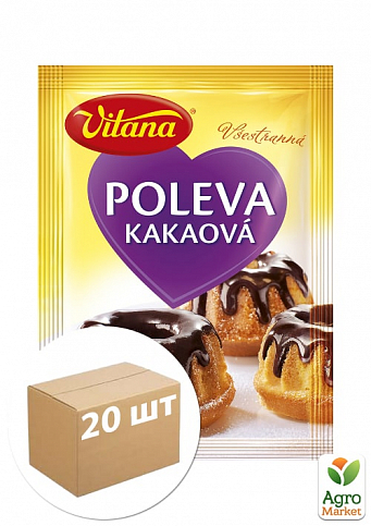Глазур з какао ТМ "Vitana" 100г упаковка 20шт