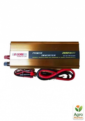 Преобразователь напряжения автомобильный Power Inverter 5 CORE SC-2000VA 12V-220V DC/AC 850W номинальная нагрузка