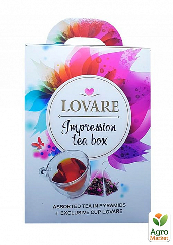 Набор чая "Impression tea box" (в пирамидках + чашка) ТМ "Lovare"