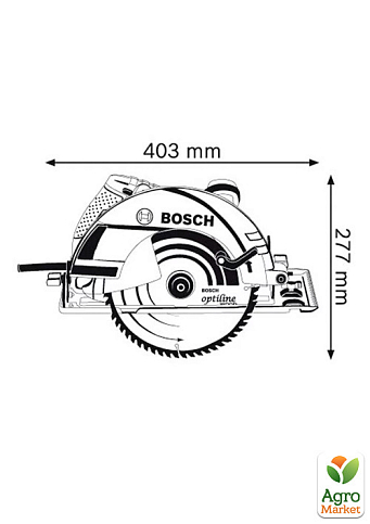 Пила дисковая Bosch GKS 235 Turbo (2.05 кВт, 235 мм) (06015А2001) - фото 2