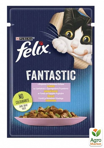 Влажный корм для кошек Felix (с форелью и зелеными бобами) ТМ "Purina One" 85г