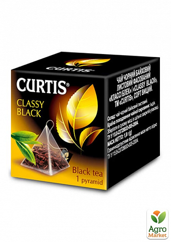 Чай Classy Black ТМ "Curtis" пирамидка 1.8г коробка 108шт - фото 2