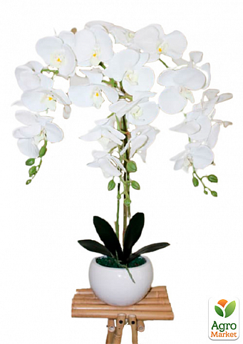 Орхидея искусственная на 3 веточки 70 см (ОБ18817)