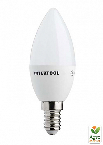 Лампа світлодіодна LED C37, E14, 5Вт, 150-300В, 4000K, 30000ч, гарантія 3роки. (Свічка) INTERTOOL LL-0152