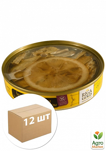 Брислинг сардины (в оливковом масле с лимоном) ТМ "Riga Gold" 120г упаковка 12шт