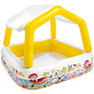 Детский надувной бассейн "Аквариум" со сьемным навесом,желтый 157х157х122 см ТМ "Intex" (57470)