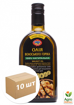 Масло грецкого ореха ТМ "Агросельпром" 350мл упаковка 10шт7