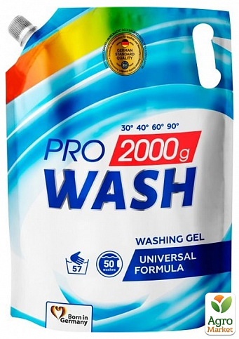 PRO WASH Гель для прання "ProWash 2000" універсальний 2000 г (дойпак)
