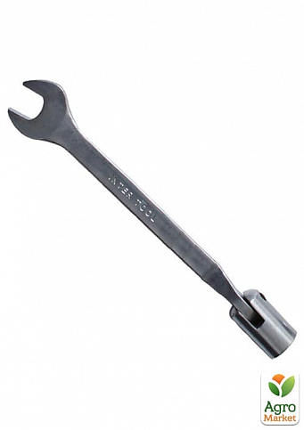 Ключ рожково-накидний шарнірний 15 мм Cr-V, покриття сатин-хром INTERTOOL XT-1415