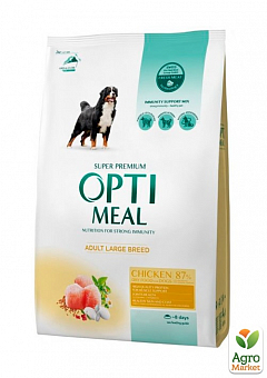Сухой корм Optimeal для взрослых собак крупных пород, с курицей, 1.5 кг (2822530)2