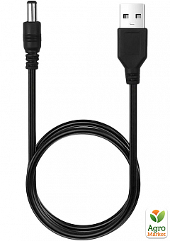 Кабель USB to DC 5.5x2.1 повышающий напряжение 5V to 12V (1.5A)(WX-SYX-01012) 1m Black2