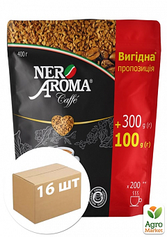 Кофе растворимый (черный) ТМ "Nero Aroma" 400г упаковка 16шт1