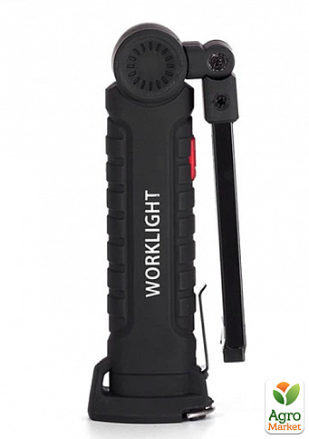 Аккумуляторный фонарик на магните фонарь кемпинг W-51 крюк для подвеса, складной 360 micro USB - фото 2