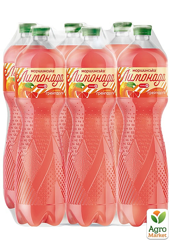 Напиток сокосодержащий Моршинская Лимонада со вкусом Грейпфрут 1.5 л (упаковка 6 шт)  - фото 3