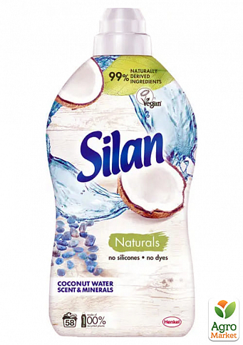 Silan ополаскиватель Naturals Кокосовая вода и Минералы 1,45 л